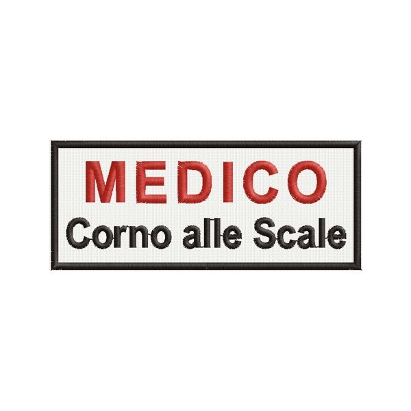 Patch ricamato Corno Alle Scale MEDICO Cod.20120101_D