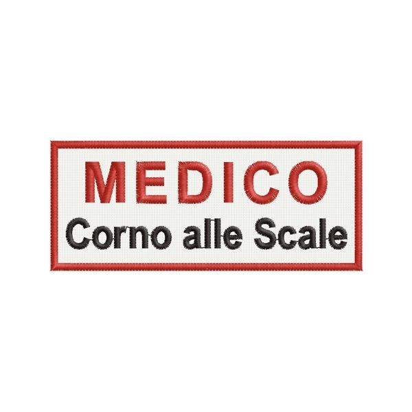 Patch ricamato Corno Alle Scale MEDICO Cod.20120101_DR