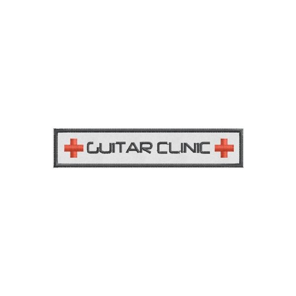 Patch ricamato GUITAR CLINIC Cod. 20120103