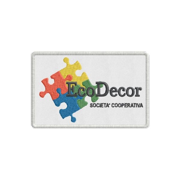 Patch ricamato EcoDecor soc. cooperativa cod. 20120127_A