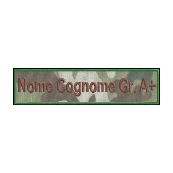 Ricamo Nome ,Cognome e GRUPPO Sanguigno cod.20120227_A