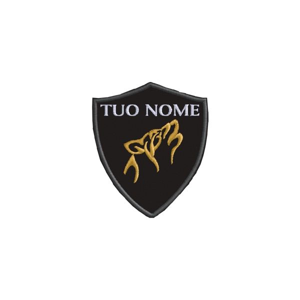 Patch Ric. CON IL TUO NOME e LUPO WOLF Cod. 20120228_B