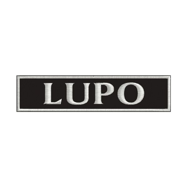 Patch  LUPO CON Nome di Battaglia Da petto Cod. 20120229_A