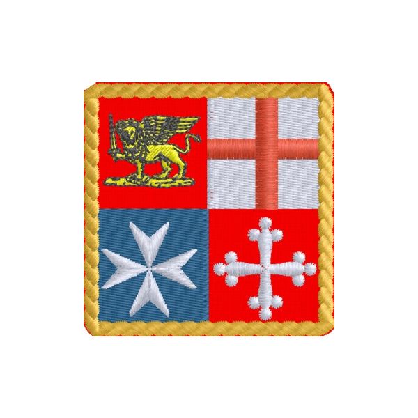 Patch  ricamato repubbliche marinare cm.6x6 Cod. 20120302_D