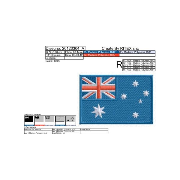 Patch  ricamato stemma Stato AUSTRALIA
