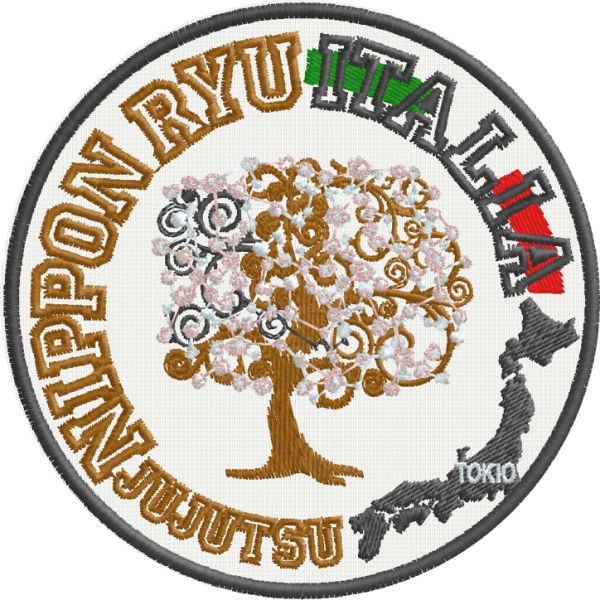 Patch Ricamato JUJUTSU Nippon Italia Cod.20120406_a