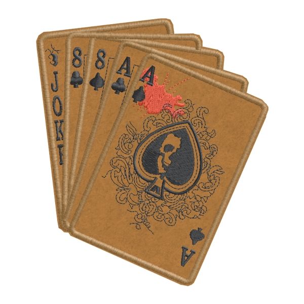 Patch Ricamato Doppia coppia con Joker Cod.20120416_B