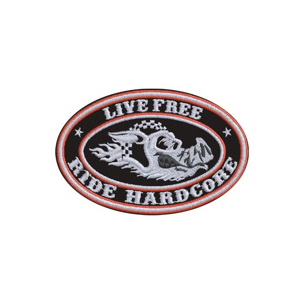 Patch Ricamato CINGHIALE MOTORCYCLE FREE RIDE  Cod.20120423_B
