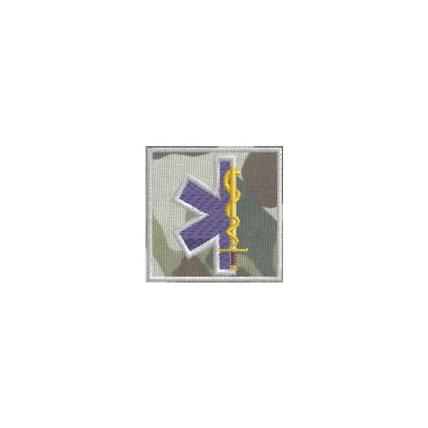 Patch ricamato mezza croce  su f.do veget Lato 5 Cod.20120509_D1