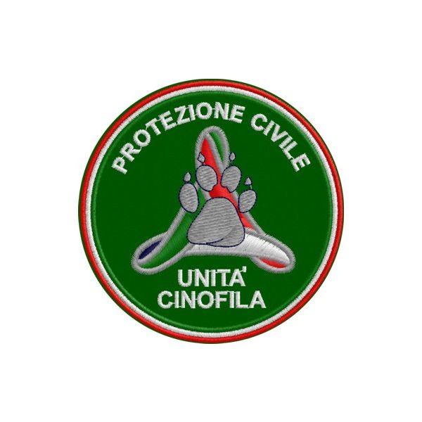 Patch ricamato prot.civile UNITA Cinofila Cod.20120625_A