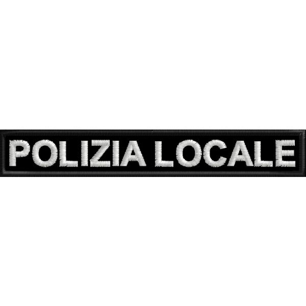 Patch scritta ricamata POLIZIA LOCALE Cod.20120701_B