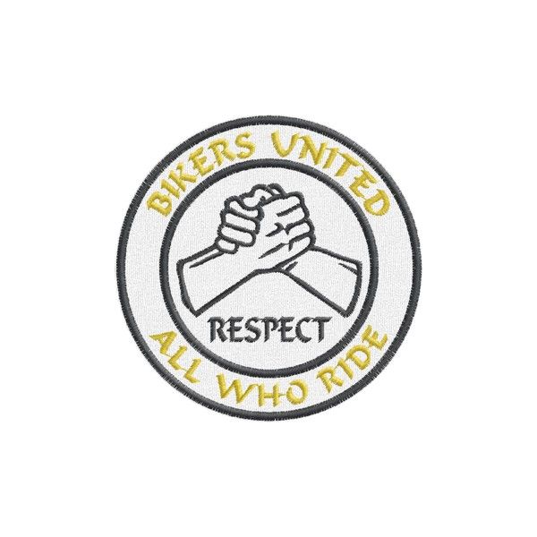 Patch ricamato bikers united RESPECT Cod.20120820_A