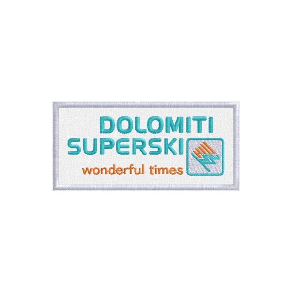 Stemma Ricamato Dolomiti supersky bianco cod.20120827_A