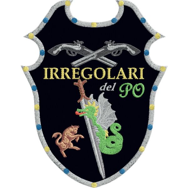 Patch ricamato Asociazione irregolari del PO Cod.20120915_A