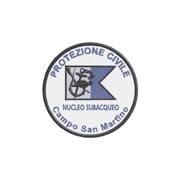 Patch ricamato Nucleo subacqueo Protezione Civile Cod.20121123_B
