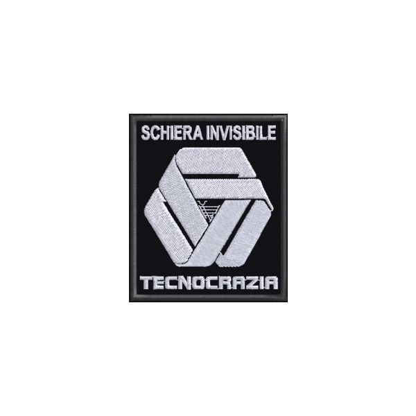 Stemma Ricamato TECNOCRAZIA Schiera invisibile cod.20121213_C