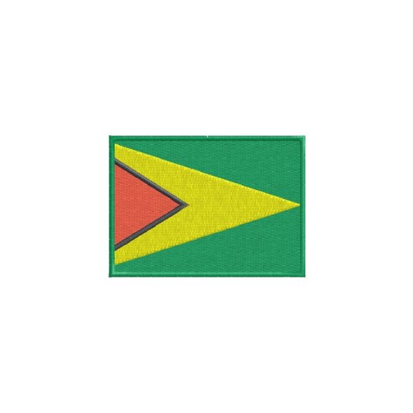 Bandiera ricamata mis. 75 x 55 mm. Cod. 2012_Bandiera_Guyana
