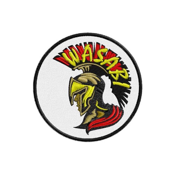 Patch ricamato moto club Indiano WASABI Cod.20130228_A