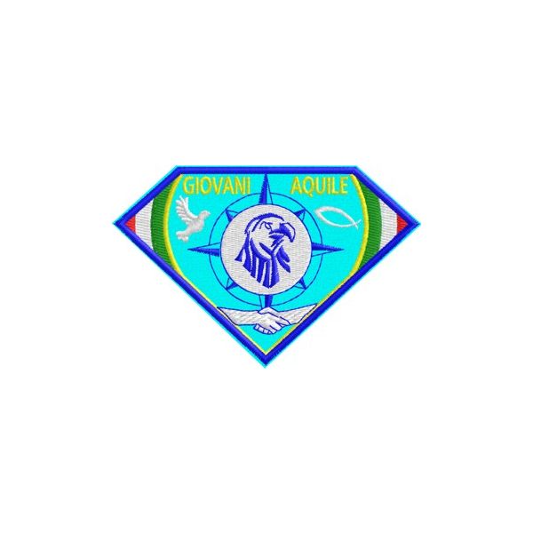 Patch ricamato Giovani aquile cod. 20130228_B