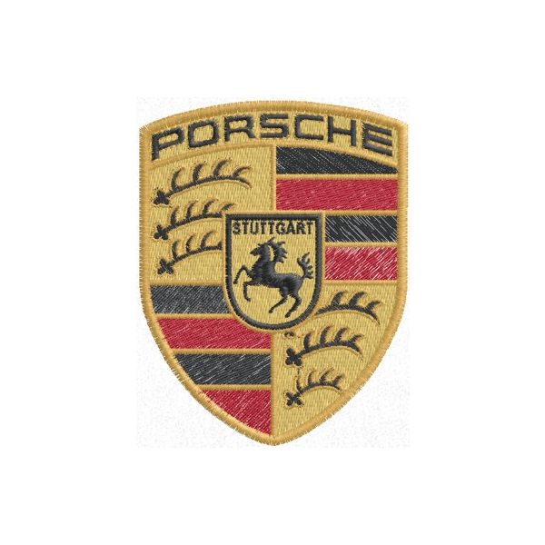 Patch  Porsche Size 100 mm. completo a ricamo Cod.20130302_A