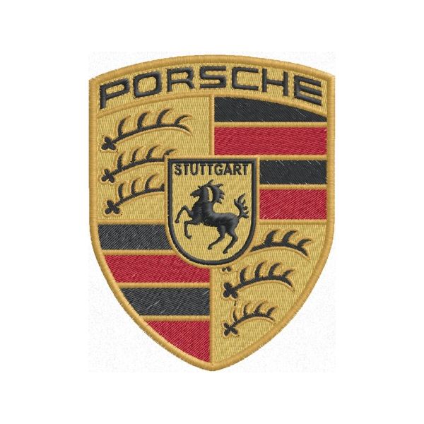 Patch  Porsche Size 120 mm. completo a ricamo Cod.20130302_B