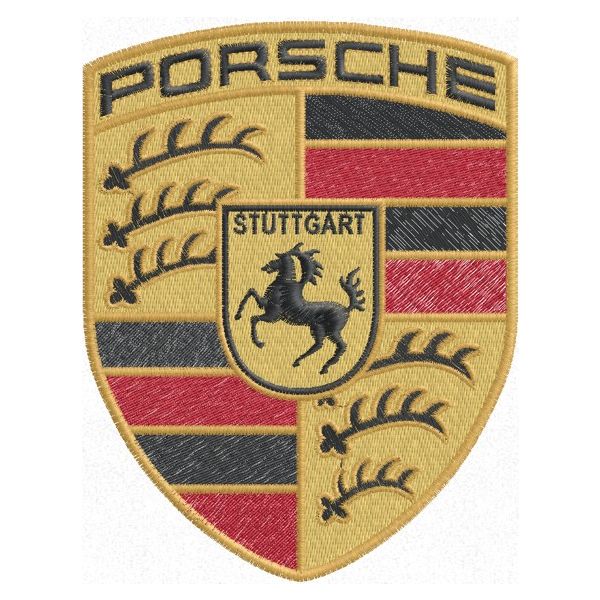Patch  Porsche Size 150 mm. completo a ricamo Cod.20130302_C