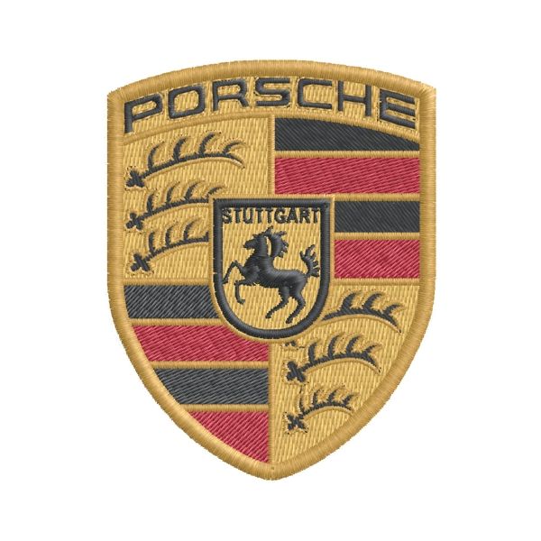 Prova reale ricamata Patch  Porsche Size 80 mm. 