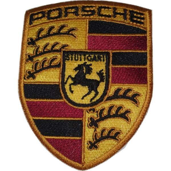 Prova reale ricamata Patch  Porsche Size 80 mm. 