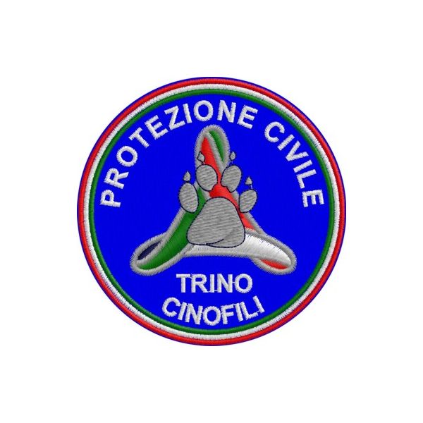 Patch blu ricamato PROTEZIONE CIVILE TRINO  cod.20130207_A