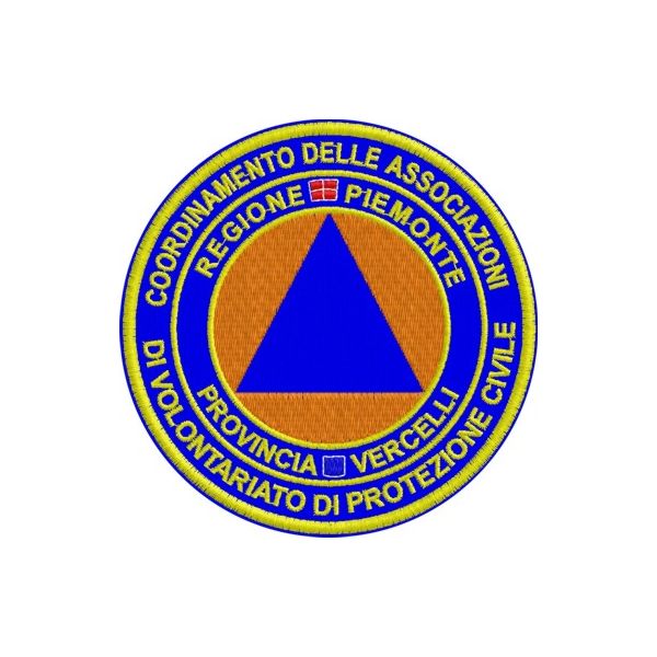 Patch blu PROTEZIONE CIVILE Vercelli PIEMONTE Cod.20130307_B