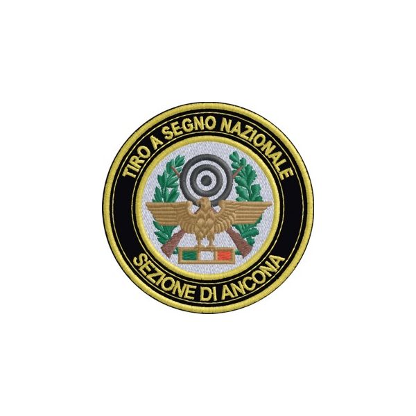 Patch ricamato NERO Tiro a segno sez. di Ancona cod.20130328_A