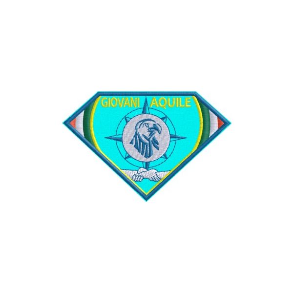 Patch ricamato Giovani aquile cod. 20130404_A