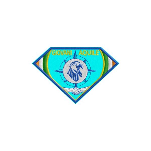 Patch ricamato Giovani aquile cod. 20130404_C