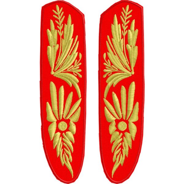 Patch mostrina da Ufficiale su tessuto rosso Cod.20130407_A