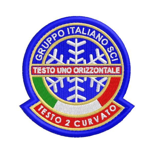 Stemma da SCI ricamato con testo a piacere  