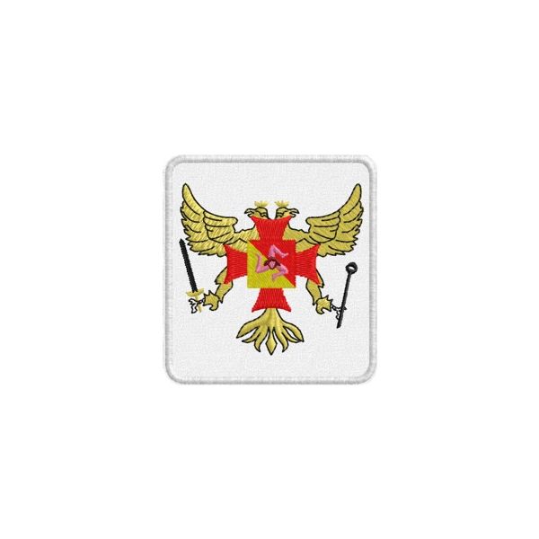 Patch ricamato stemma con aquila e trinacria Cod.20130411_A