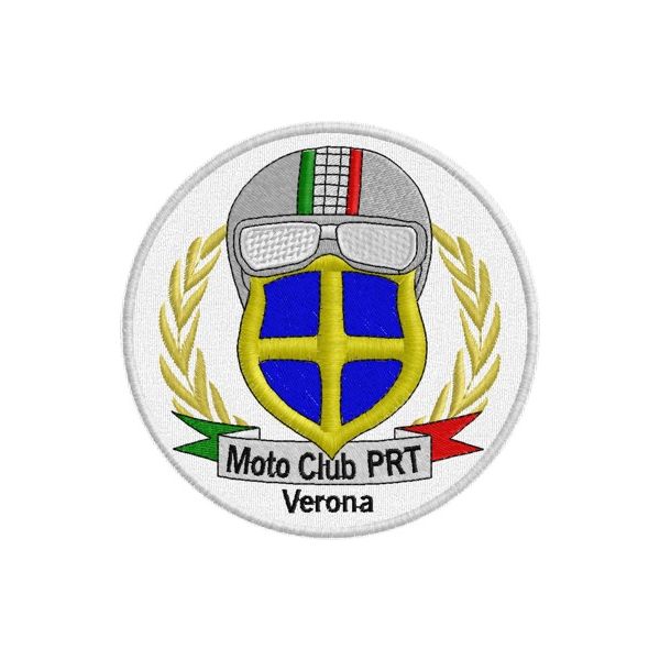 Patch ricamato Moto Club PRT Verona cod.20130418_A