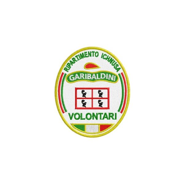 Patch ricamato ovale cm.6 Prot.Civile ICHNUSA Cod.20130419_B