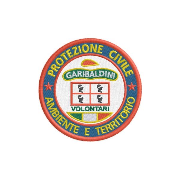 Patch ricamato TONDO cm.9,0 Prot.Civile Cod.20130419_D