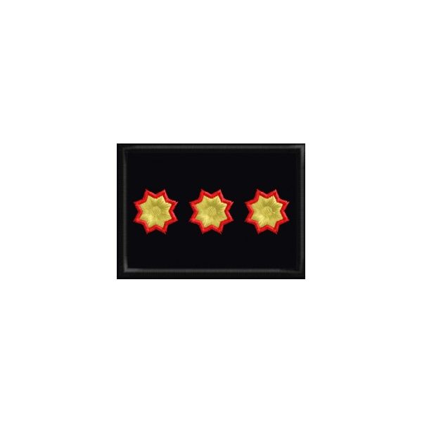 Patch mostrina 3 stelle con bordo rosso Cod.20130421_D