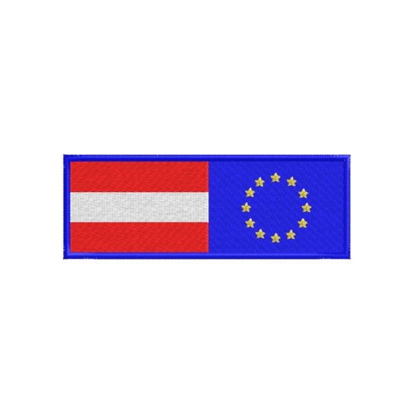 Band ricamata mis. 110 x 40 mm. Cod. 20130515_E_Europa-Austria