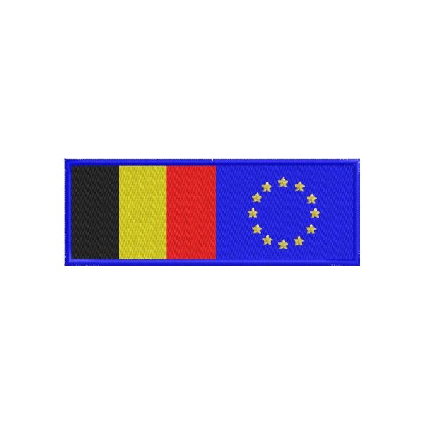 Band ricamata mis. 110 x 40 mm. Cod. 20130515_F_Europa-Belgio