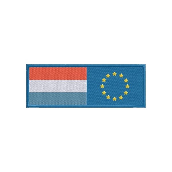 Band ricamata mis.110 x 40 mm.Cod. 20130515_Q_europa-Lussemburgo