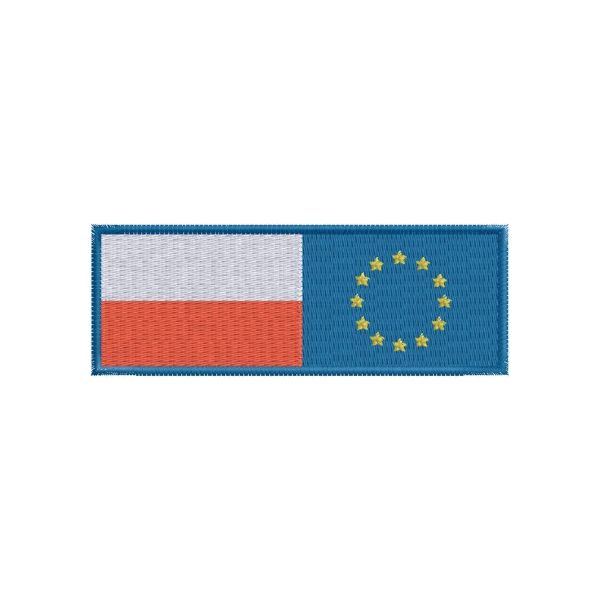 Band ricamata mis.110 x 40 mm Cod.20130515_R_europa-Polonia