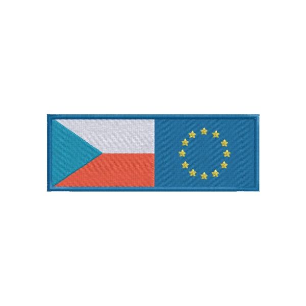 Band ricamata mis. 110 x 40 mm. Cod.20130515_R_europa-Rep_Ceca