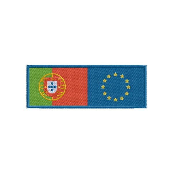 Band ricamata mis. 110 x 40 mm. Cod. 20130516_A_Europa-Portogall