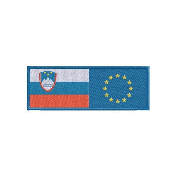 Band ricamata mis. 110 x 40 mm. Cod. 20130516_D_Europa-Slovenia.
