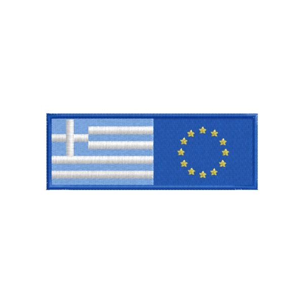 Band ricamata mis. 110 x 40 mm. Cod. 20130516_H_Europa-Grecia