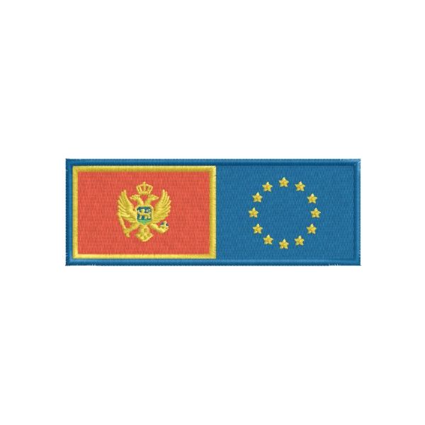 Band ricamata mis.110 x 40 mm. Cod.20130516_L_Europa-Montenegro