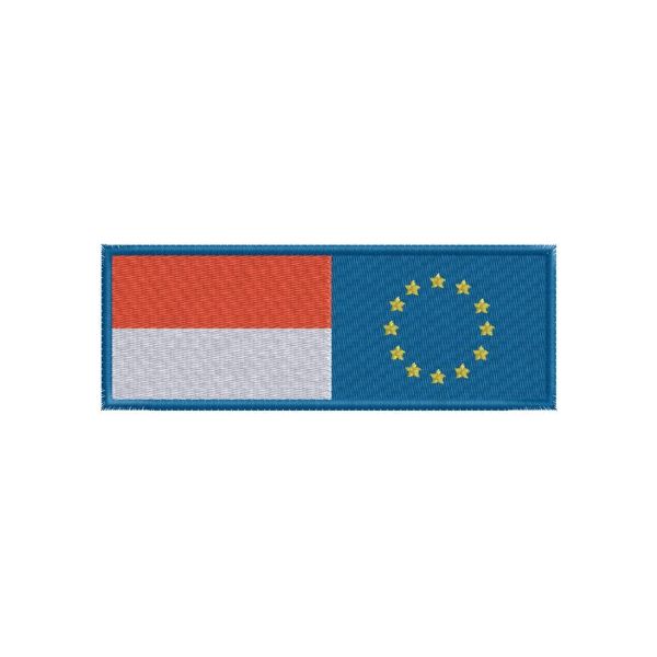 Band ricamata mis.110 x 40 mm. Cod.20130516_S_Europa-Monaco